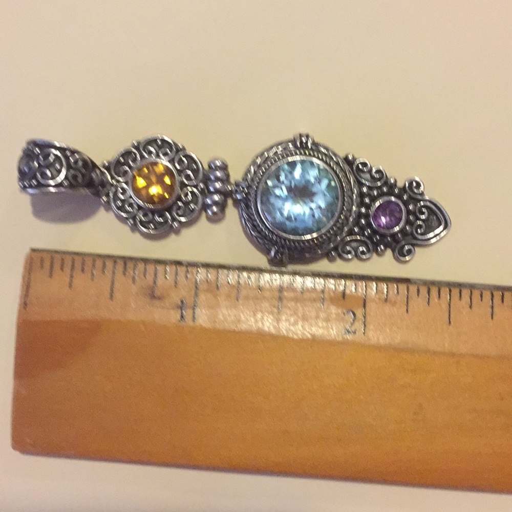 SS 3 Stone Pendant